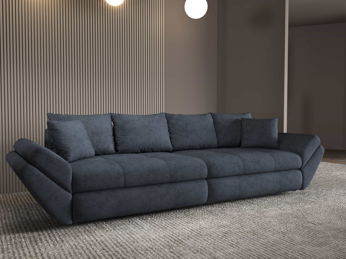 Canapea extensibilă dumonde cu ladă de depozitare si sezut confortabil din spuma HR, Loana Enjoy Antracit 300x100 cm Fabrica