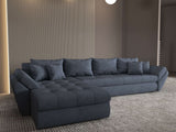 Colțar extensibil dumonde cu ladă de depozitare si sezut confortabil din spuma HR, Loana XL Enjoy Gri Antracit 335x185 cm Fabrica