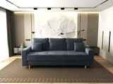 Canapea extensibilă dumonde cu ladă de depozitare si sezut confortabil din spuma HR, Kronos Euphoria Gri Grafit 210x100 cm fabrica