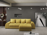 Colțar extensibil dumonde cu ladă de depozitare si sezut confortabil din spuma HR, Verona Enjoy Melon II 290x185 cm Fabrica
