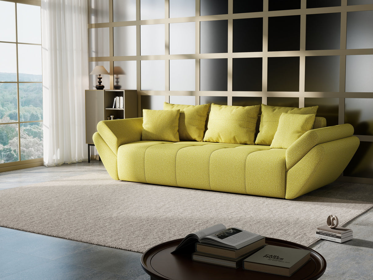 Canapea extensibilă dumonde cu ladă de depozitare si sezut confortabil din spuma HR, Berlin Green 250x100 cm Fabrica