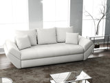 Canapea extensibilă dumonde cu ladă de depozitare si sezut confortabil din spuma HR, Loana Zoom Euphoria White 250x100 cm Fabrica