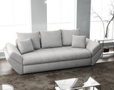 Canapea extensibilă dumonde cu ladă de depozitare si sezut confortabil din spuma HR, Loana Zoom Euphoria Grey 250x100 cm Fabrica
