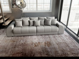 Canapea extensibilă dumonde cu 2 lăzi de depozitare si sezut confortabil din spuma HR, Big Sofa Verona Enjoy Lux Light Grey 310x100 cm Fabrica