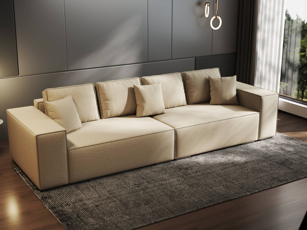 Canapea extensibilă dumonde cu ladă de depozitare si sezut confortabil din spuma HR, Dream Enjoy Bej 2 310x100 cm Fabrica