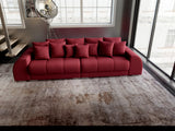 Canapea extensibilă dumonde cu 2 lăzi de depozitare si sezut confortabil din spuma HR, Big Sofa Verona Enjoy Lux Red 310x100 cm Fabrica