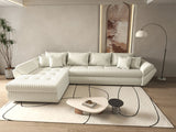 Colțar extensibil dumonde cu ladă de depozitare si sezut confortabil din spuma HR, Loana XL Ambience Alb 335x185 cm Fabrica