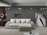 Colțar extensibil dumonde cu ladă de depozitare si sezut confortabil din spuma HR, Verona Enjoy Bej II 290x185 cm Fabrica