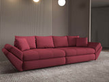 Canapea extensibilă dumonde cu ladă de depozitare si sezut confortabil din spuma HR, Loana Enjoy Rosu 300x100 cm Fabrica