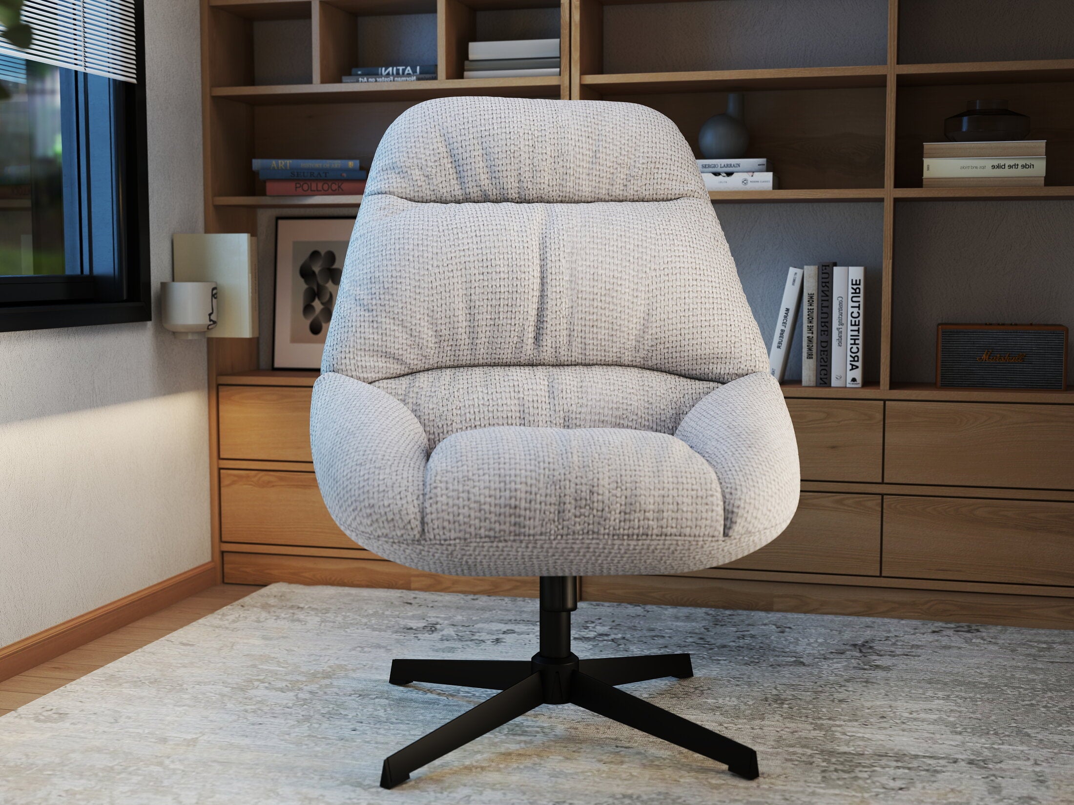 Fotoliu dumonde tapitat Bej modern Calisto 71x83cm