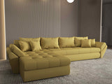 Colțar extensibil dumonde cu ladă de depozitare si sezut confortabil din spuma HR, Loana XL Enjoy Melon 335x185 cm Fabrica