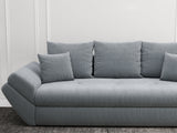 Canapea extensibilă dumonde cu ladă de depozitare si sezut confortabil din spuma HR, Loana Zoom Grey Mint 250x100 cm Fabrica