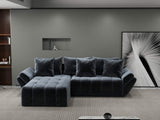 Colțar extensibil dumonde cu ladă de depozitare si sezut confortabil din spuma HR, Berlin Euphoria Gri Grafit 280x185 cm Fabrica