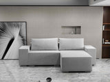 Colțar extensibil dumonde cu ladă de depozitare si sezut confortabil din spuma HR, Dream Euphoria Gri 290x185 cm II Fabrica