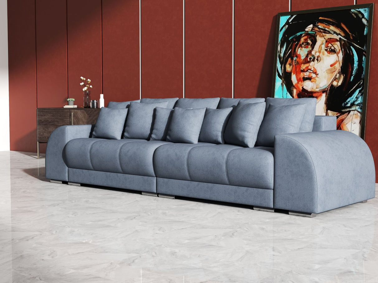 Canapea extensibilă dumonde cu 2 lăzi de depozitare si sezut confortabil din spuma HR, Big Sofa Verona Enjoy Lux Antracit 310x100 cm