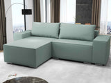 Colțar extensibil dumonde cu ladă de depozitare si sezut confortabil din spuma HR, Dream Enjoy Verde Mint 290x185 cm Fabrica
