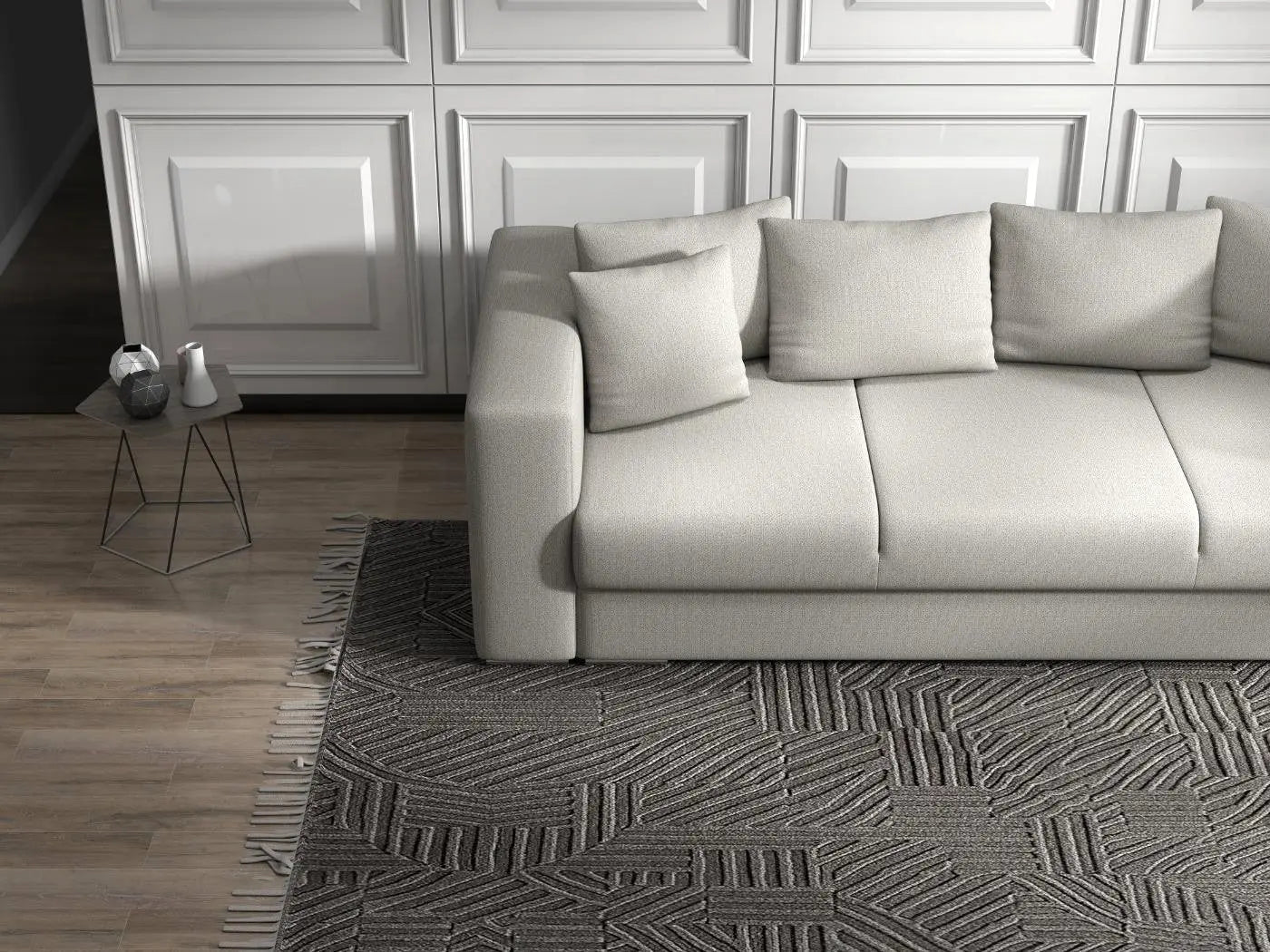 Canapea extensibilă dumonde cu ladă de depozitare si sezut confortabil din spuma HR, Gloria Bej 240x100 cm Fabrica