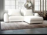 Colțar extensibil dumonde cu ladă de depozitare si sezut confortabil din spuma HR, Denver Euphoria Alb 275x185 cm II Fabrica