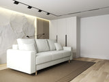 Canapea extensibilă dumonde cu ladă de depozitare si sezut confortabil din spuma HR, Kronos Ambience Alb 210x100 cm fabrica