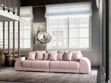 Canapea extensibilă dumonde cu 2 lăzi de depozitare si sezut confortabil din spuma HR, Big Sofa Verona Enjoy Lux Flamingo 310x100 cm Fabrica