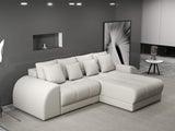 Colțar extensibil dumonde cu ladă de depozitare si sezut confortabil din spuma HR, Verona Enjoy Bej II 290x185 cm Fabrica