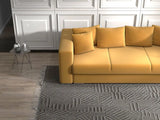 Canapea extensibilă dumonde cu ladă de depozitare si sezut confortabil din spuma HR, Gloria Muștar  240x100 cm Fabrica