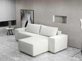 Colțar extensibil dumonde cu ladă de depozitare si sezut confortabil din spuma HR, Dream Zoom Gri 290x185 cm II Fabrica