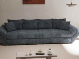 Canapea extensibilă dumonde cu ladă de depozitare si sezut confortabil din spuma HR, Loana Euphoria Gri Grafit 300x100 cm Fabrica