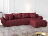 Colțar extensibil dumonde cu ladă de depozitare si sezut confortabil din spuma HR, Berlin XL Enjoy Lux Red 350x185 cm II Fabrica