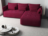 Colțar extensibil dumonde cu ladă de depozitare si sezut confortabil din spuma HR, Malta Zoom Red II 235x185 cm