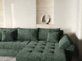 Colțar extensibil dumonde cu ladă de depozitare si sezut confortabil din spuma HR, Loana Verde Euphoria II 270x185 cm Fabrica