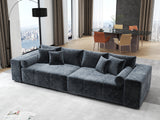 Canapea extensibilă dumonde cu ladă de depozitare si sezut confortabil din spuma HR, Marbela Euphoria Grafit XXL 295x100 cm fabrica
