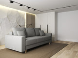 Canapea extensibilă dumonde cu ladă de depozitare si sezut confortabil din spuma HR, Kronos Royal Gri 210x100 cm fabrica