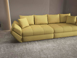 Canapea extensibilă dumonde cu ladă de depozitare si sezut confortabil din spuma HR, Loana Enjoy Melon 300x100 cm Fabrica