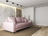 Canapea extensibilă dumonde cu ladă de depozitare si sezut confortabil din spuma HR, Kronos Enjoy Flamingo 210x100 cm fabrica