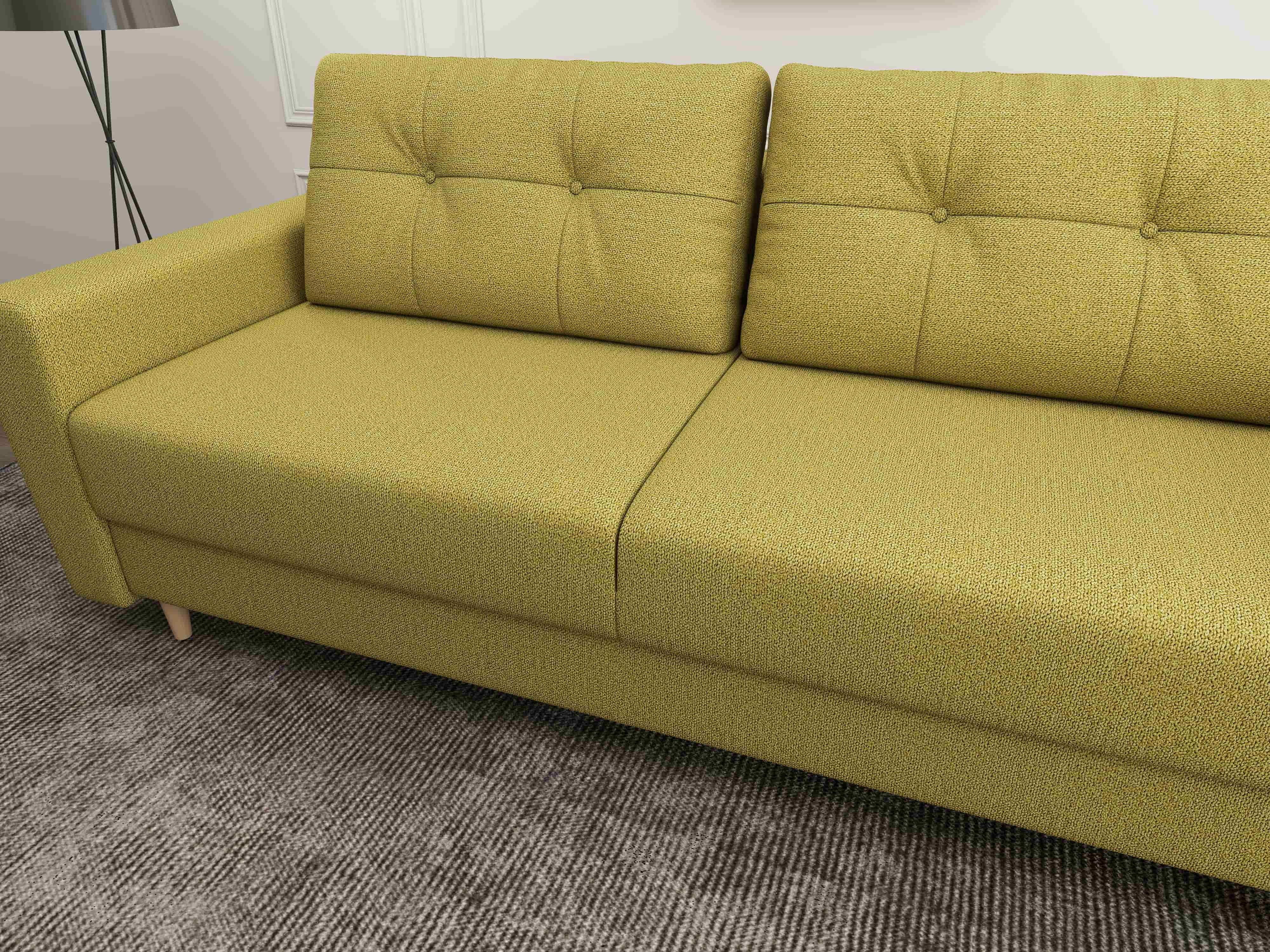 Canapea extensibilă dumonde cu ladă de depozitare si sezut confortabil din spuma HR, Summer Enjoy Verde 225x100 cm