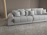 Canapea extensibilă dumonde cu 2 lăzi de depozitare si sezut confortabil din spuma HR, Verona Euphoria Dove 310x100 cm Fabrica