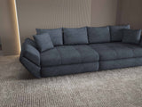 Canapea extensibilă dumonde cu ladă de depozitare si sezut confortabil din spuma HR, Loana Enjoy Antracit 300x100 cm Fabrica