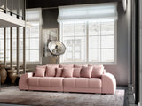 Canapea extensibilă dumonde cu 2 lăzi de depozitare si sezut confortabil din spuma HR, Verona Pink 310x100 cm Fabrica