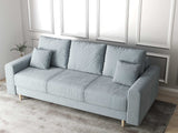 Canapea extensibilă dumonde cu ladă de depozitare si sezut confortabil din spuma HR, Kronos Zoom Gri Mint 210x100 cm fabrica