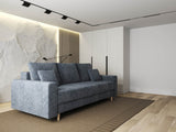 Canapea extensibilă dumonde cu ladă de depozitare si sezut confortabil din spuma HR, Kronos Euphoria Gri Grafit 210x100 cm fabrica