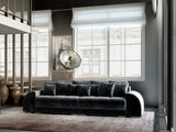 Canapea extensibilă dumonde cu 2 lăzi de depozitare si sezut confortabil din spuma HR, Verona Euphoria Gri Grafit 310x100 cm Fabrica