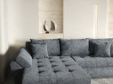Colțar extensibil dumonde cu ladă de depozitare si sezut confortabil din spuma HR, Loana Euphoria Graphit 275x185 cm Fabrica