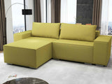 Colțar extensibil dumonde cu ladă de depozitare si sezut confortabil din spuma HR, Dream Enjoy Verde 290x185 cm Fabrica