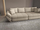 Canapea extensibilă dumonde cu ladă de depozitare si sezut confortabil din spuma HR, Loana Enjoy Bej 2 300x100 cm Fabrica