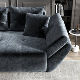 Canapea extensibilă dumonde cu ladă de depozitare si sezut confortabil din spuma HR, Euphoria Grafit 250x100 cm Fabrica