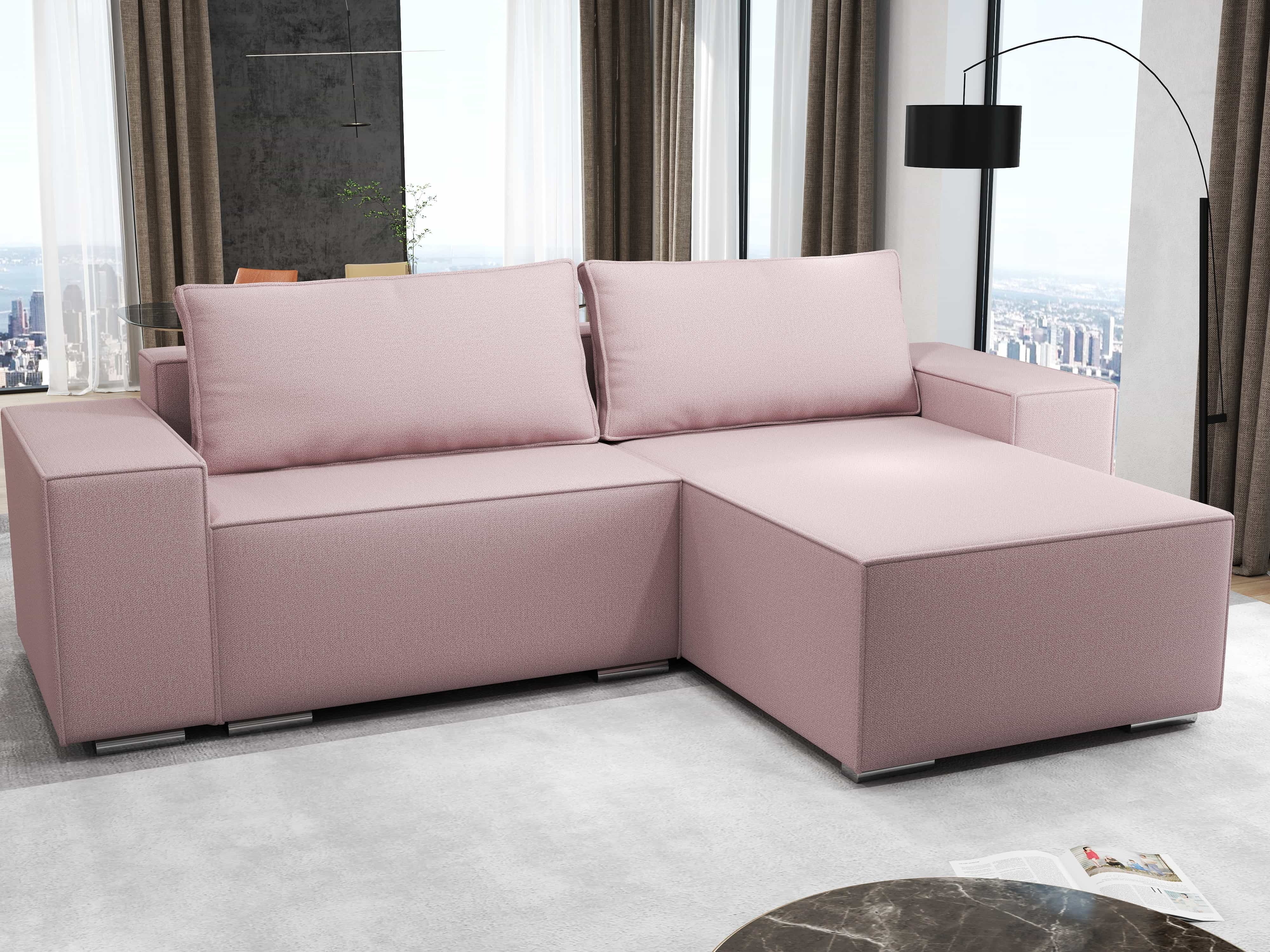 Colțar extensibil dumonde cu ladă de depozitare si sezut confortabil din spuma HR, Dream Enjoy Flamingo 290x185 cm II Fabrica
