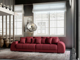 Canapea extensibilă dumonde cu 2 lăzi de depozitare si sezut confortabil din spuma HR, Big Sofa Verona Enjoy Lux Red 310x100 cm Fabrica