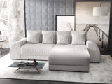 Colțar extensibil dumonde cu ladă de depozitare si sezut confortabil din spuma HR, Verona Zoom Gri II 290x185 cm Fabrica