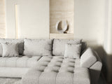 Colțar extensibil dumonde cu ladă de depozitare si sezut confortabil din spuma HR, Loana Gri Euphoria II 270x185 cm Fabrica